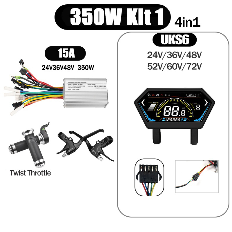 Kunray S6-61 S9-61 24-48V 250/350/500W BLDC Controller Kit with LCD Display Ebike Accessories