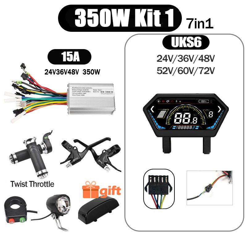 Kunray S6-61 S9-61 24-48V 250/350/500W BLDC Controller Kit with LCD Display Ebike Accessories