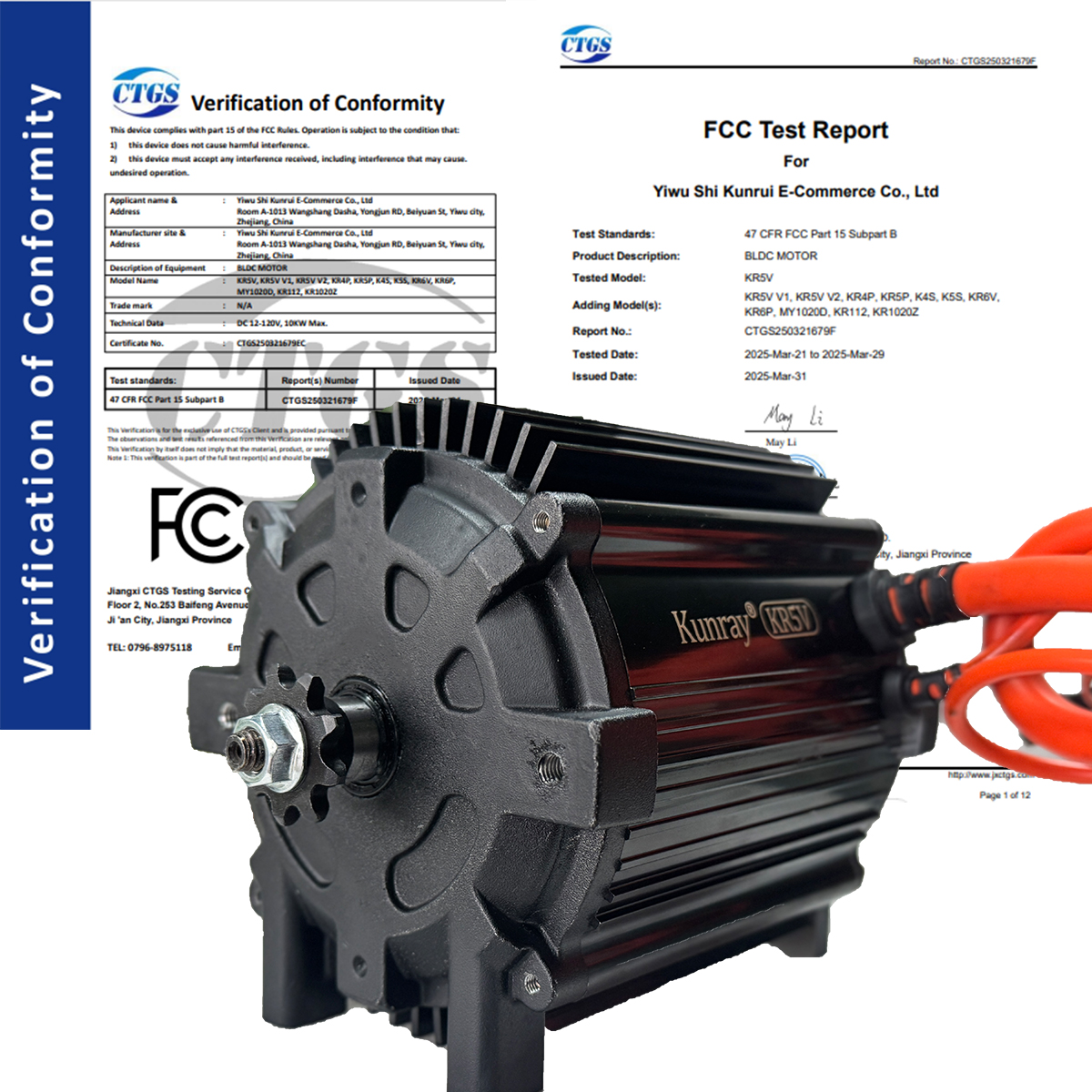 Kunray KR5V 72V 5000W Brushless Motor Kit – Razor Upgrade & Eco Power