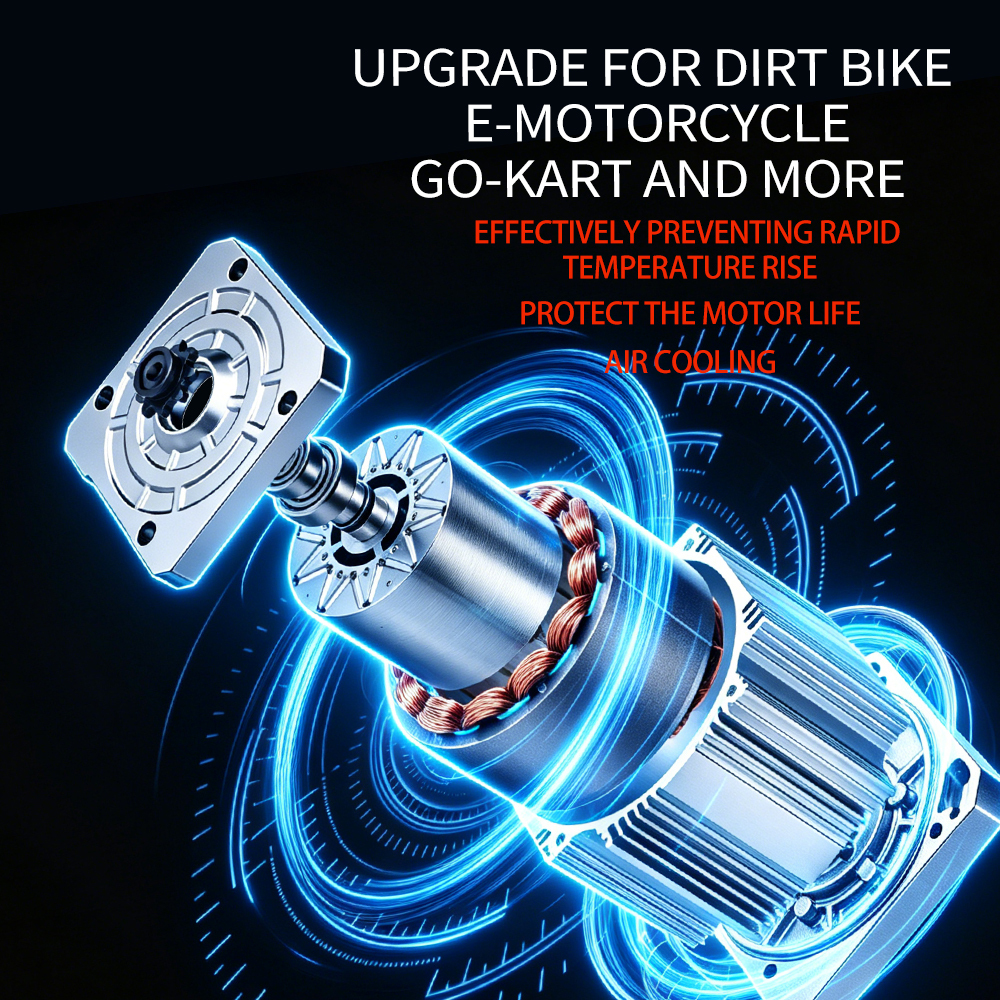 Kunray KR10 Electric BLDC Motor 72V 6500W For Tuttio, Kugoo，e-motorcycles, Dirt Bike,ATV,Go-Karts Brushless DC Motor Mid Motor