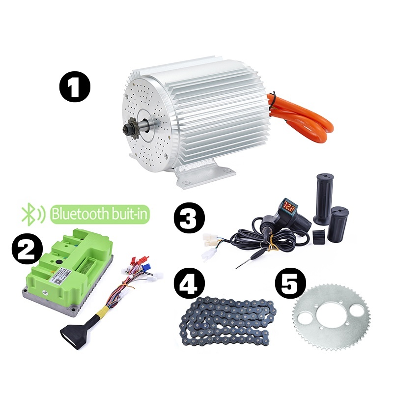 KUNRAY MY1020 48V 72V 3000W 2000W Brushless Motor with Temperature Sensor for Electeic Bike Scooter Go Karts Fardrive Controller