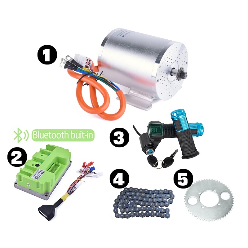 KUNRAY MY1020 48V 72V 3000W 2000W Brushless Motor with Temperature Sensor for Electeic Bike Scooter Go Karts Fardrive Controller