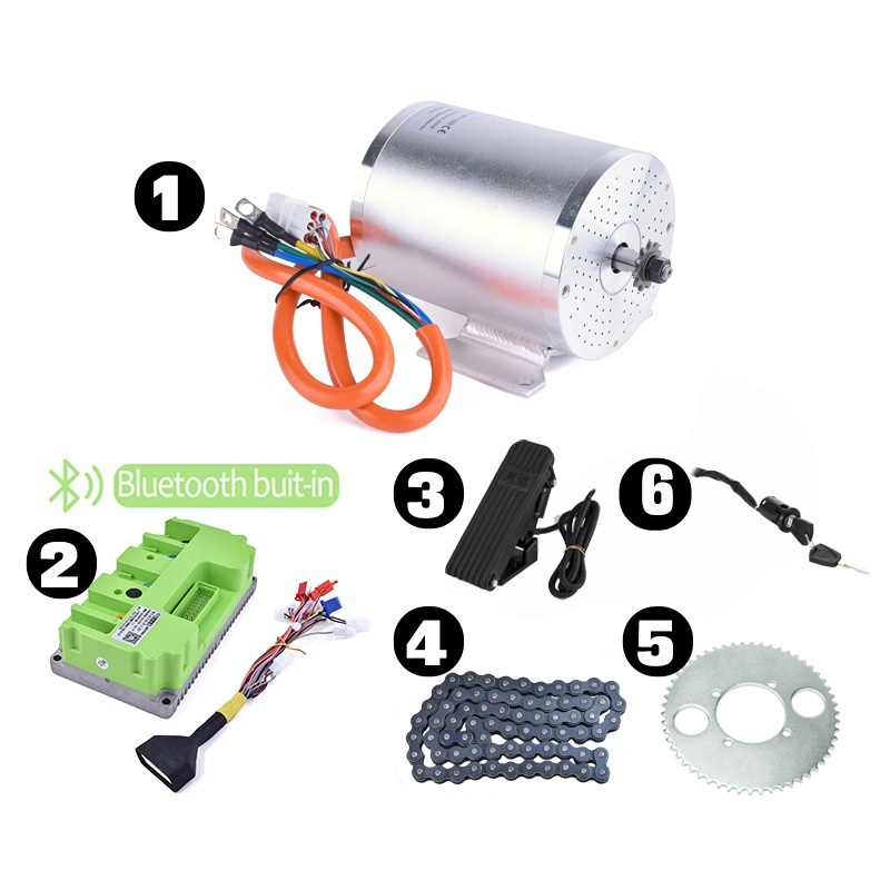 KUNRAY MY1020 48V 72V 3000W 2000W Brushless Motor with Temperature Sensor for Electeic Bike Scooter Go Karts Fardrive Controller