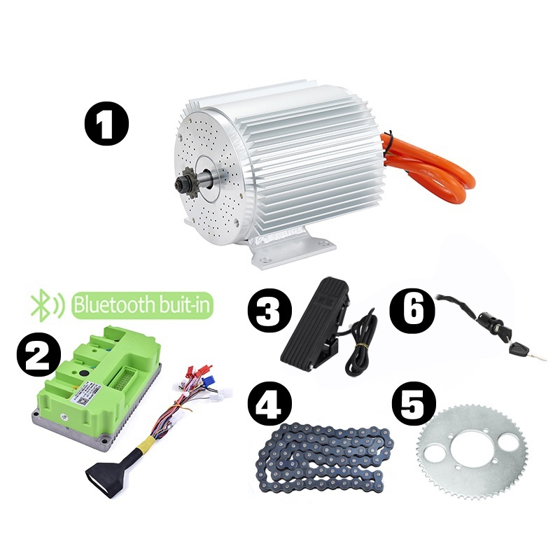 KUNRAY MY1020 48V 72V 3000W 2000W Brushless Motor with Temperature Sensor for Electeic Bike Scooter Go Karts Fardrive Controller
