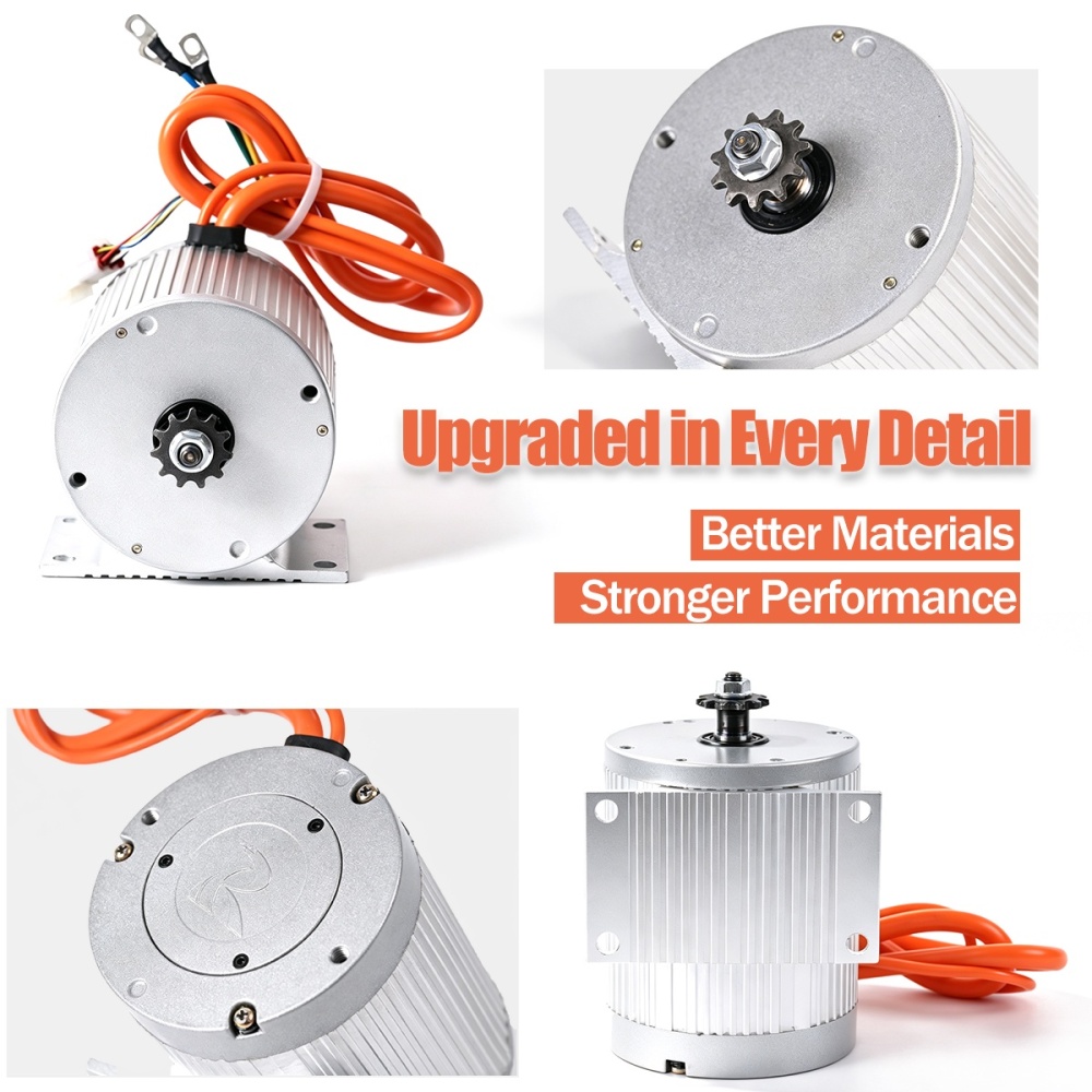 Kunray MY1030 72V 3000W Brushless Motor with Temperature Sensor Upgrade for Razor MX650 MX500 ,Electric Go-karts,E-motorcycle Builds