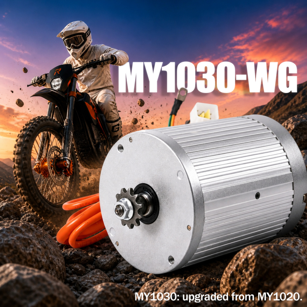 Kunray MY1030 72V 3000W Brushless Motor with Temperature Sensor Upgrade for Razor MX650 MX500 ,Electric Go-karts,E-motorcycle Builds