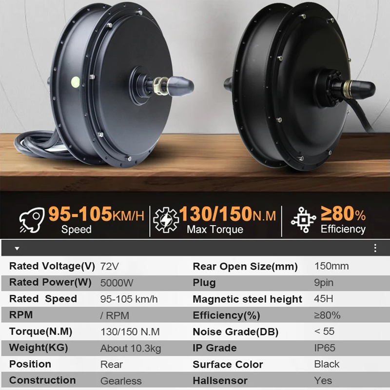 MTX 5000W E-Bike Conversion Kit 72V with TFT UKC1 NFC Display Brushelss Gearless Rear Wheel Hub Motor 2000W,3000W For Electric Bicycle