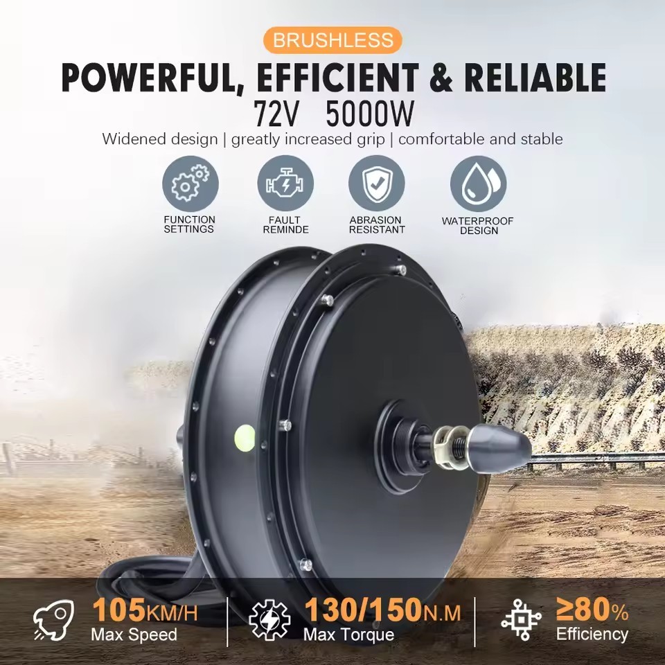 MTX 5000W E-Bike Conversion Kit 72V with TFT UKC1 NFC Display Brushelss Gearless Rear Wheel Hub Motor 2000W,3000W For Electric Bicycle
