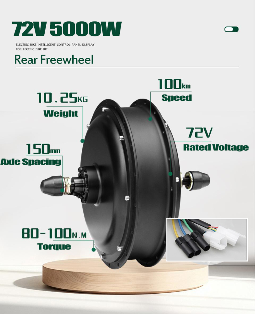 MTX 5000W E-Bike Conversion Kit 72V with TFT UKC1 NFC Display Brushelss Gearless Rear Wheel Hub Motor 2000W,3000W For Electric Bicycle