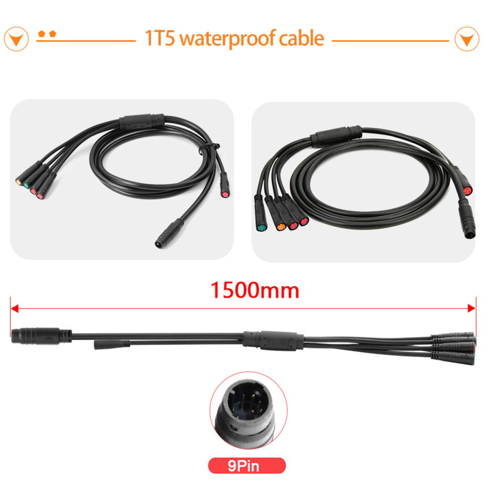Ebike Conversion Parts 36V 48V 500W Ebike Controller 15A 22A with S966 NFC Display TFT UKC1 Display Waterproof Connector