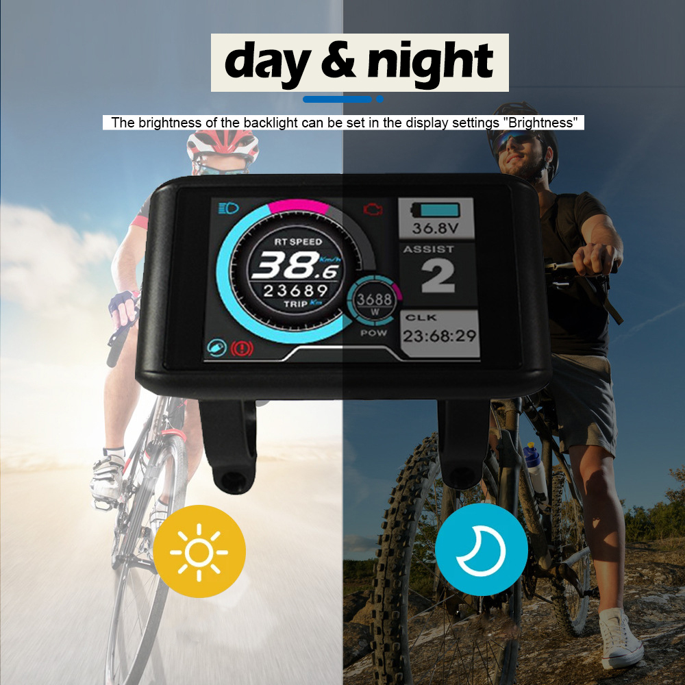 Ebike Conversion Parts 36V 48V 500W Ebike Controller 15A 22A with S966 NFC Display TFT UKC1 Display Waterproof Connector