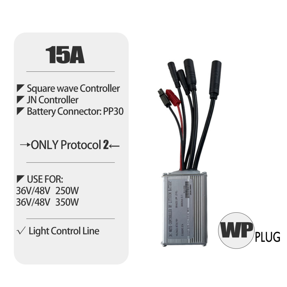36V 48V Ebike Conversion Parts 15A 22A Controller with S966 NFC Display TFT UKC1 Display Waterproof Connector