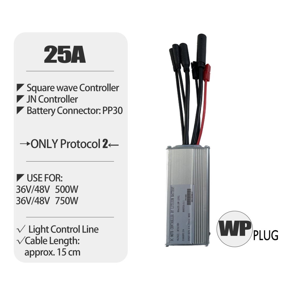 Ebike Conversion Parts 36V 48V 500W Ebike Controller 15A 22A with S966 NFC Display TFT UKC1 Display Waterproof Connector
