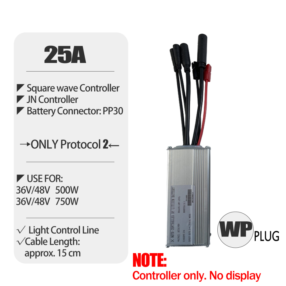 Ebike Conversion Parts 36V 48V 500W Ebike Controller 15A 22A with S966 NFC Display TFT UKC1 Display Waterproof Connector