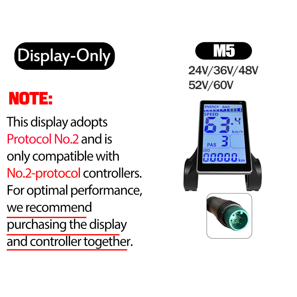 Ebike Conversion Parts 36V 48V 500W Ebike Controller 15A 22A with S966 NFC Display TFT UKC1 Display Waterproof Connector