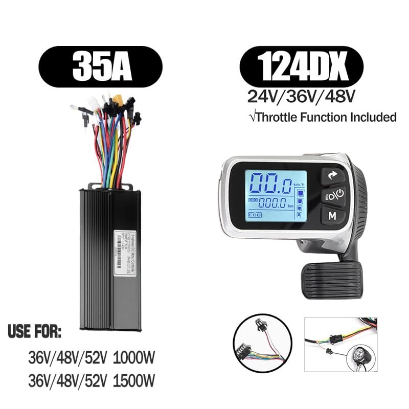 Ebike Sinawave Controller 36V/48V 17A/26A/30A with S966 NFC Display For 250W-1000W Electric Bicycle Conversion Parts E-scootor