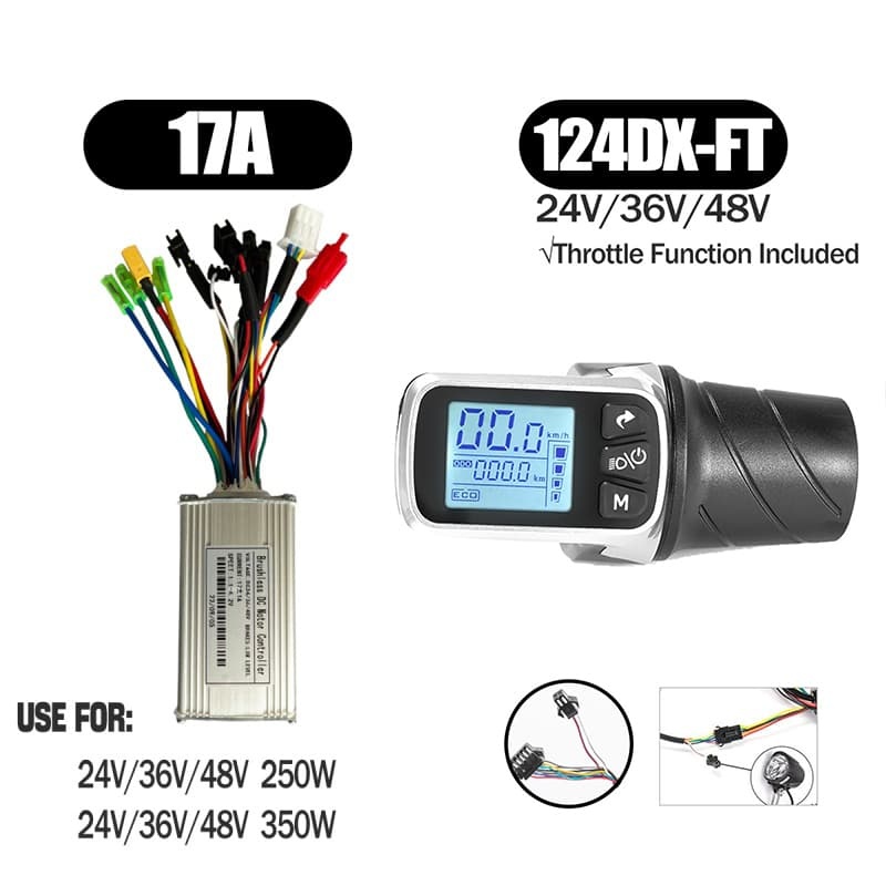 Ebike Sinawave Controller 36V/48V 17A/26A/30A with S966 NFC Display For 250W-1000W Electric Bicycle Conversion Parts E-scootor