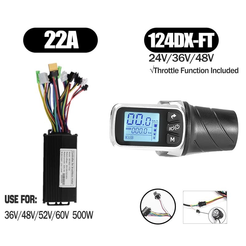 Ebike Sinawave Controller 36V/48V 17A/26A/30A with S966 NFC Display For 250W-1000W Electric Bicycle Conversion Parts E-scootor