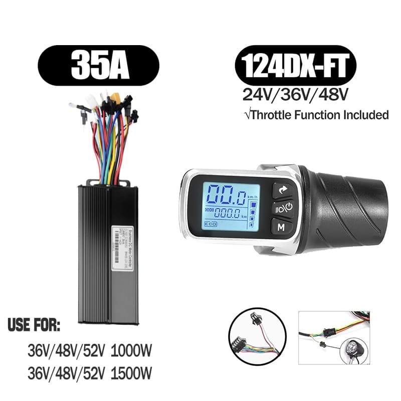 Ebike Sinawave Controller 36V/48V 17A/26A/30A with S966 NFC Display For 250W-1000W Electric Bicycle Conversion Parts E-scootor