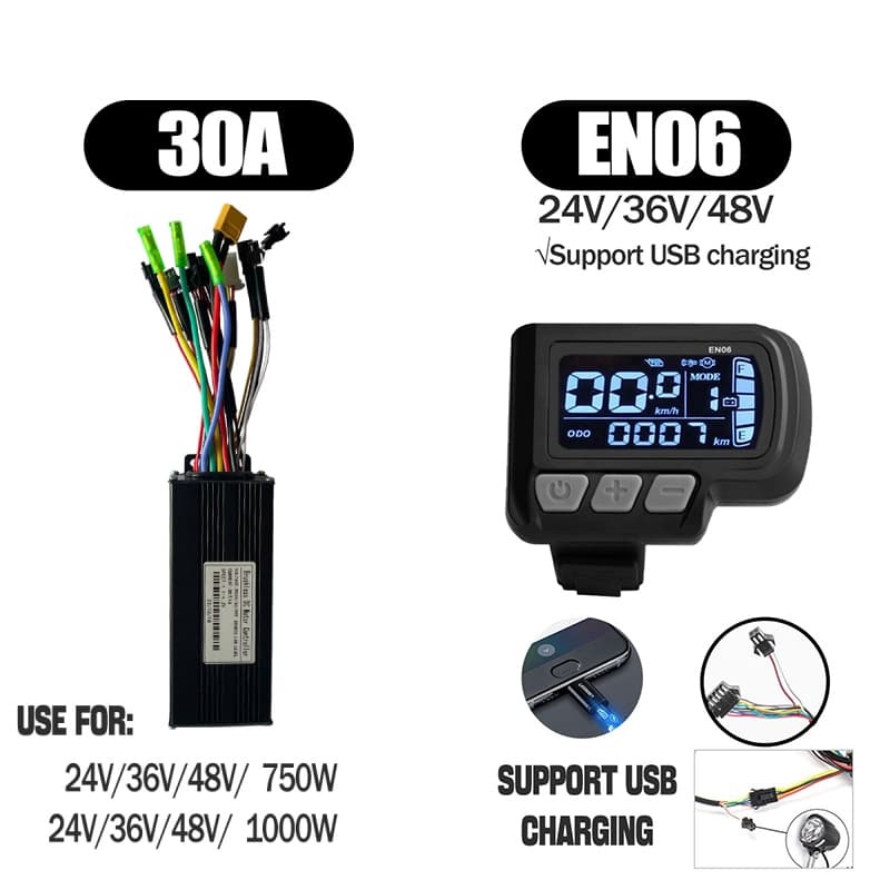 Ebike Sinawave Controller 36V/48V 17A/26A/30A with S966 NFC Display For 250W-1000W Electric Bicycle Conversion Parts E-scootor