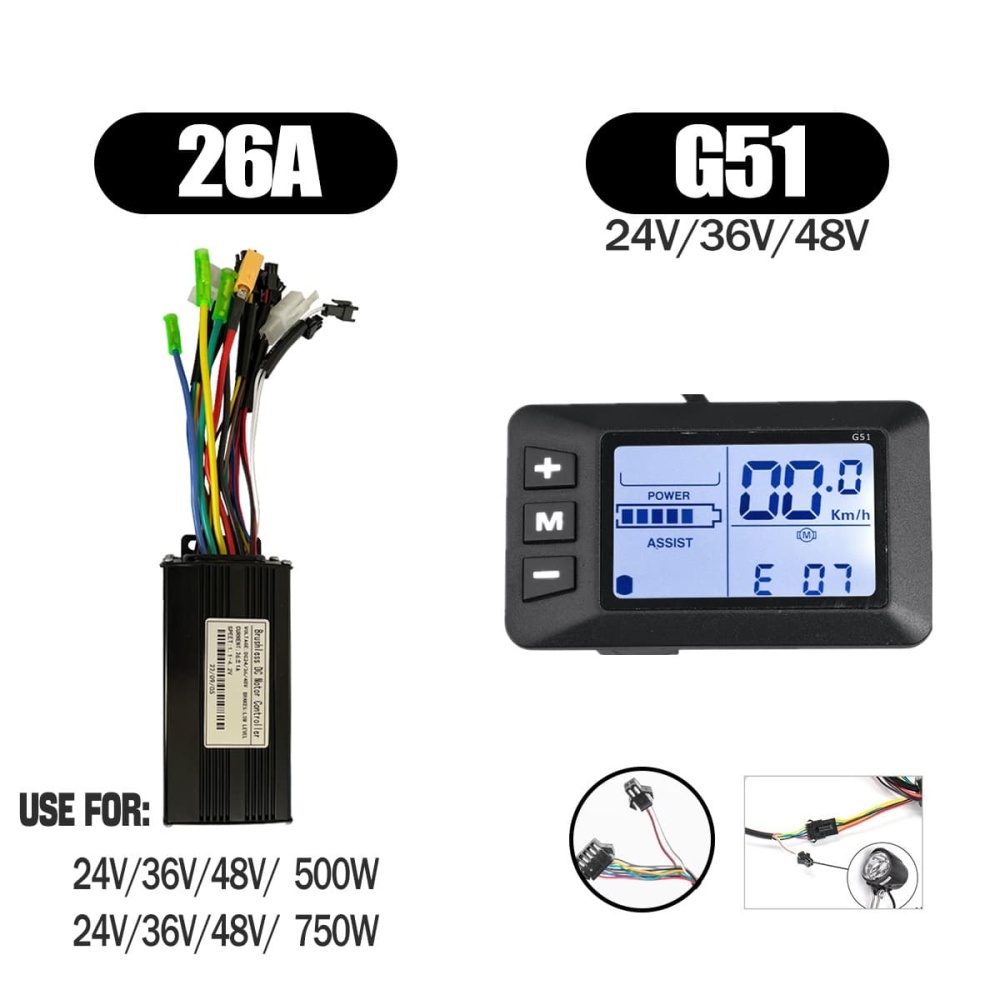 Ebike Sinawave Controller 36V/48V 17A/26A/30A with S966 NFC Display For 250W-1000W Electric Bicycle Conversion Parts E-scootor