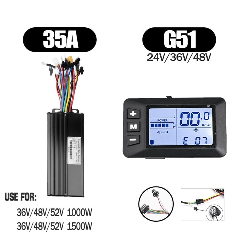 Ebike Sinawave Controller 36V/48V 17A/26A/30A with S966 NFC Display For 250W-1000W Electric Bicycle Conversion Parts E-scootor