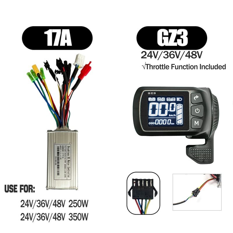 Ebike Sinawave Controller 36V/48V 17A/26A/30A with S966 NFC Display For 250W-1000W Electric Bicycle Conversion Parts E-scootor