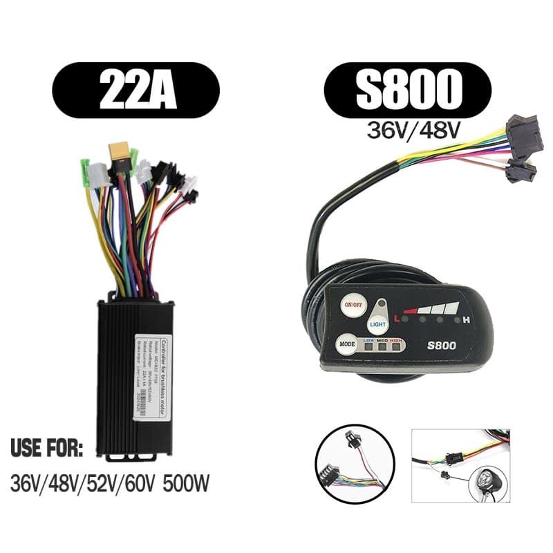 Ebike Sinawave Controller 36V/48V 17A/26A/30A with S966 NFC Display For 250W-1000W Electric Bicycle Conversion Parts E-scootor
