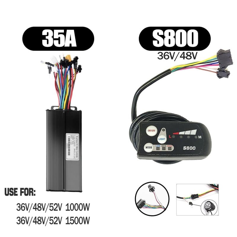 Ebike Sinawave Controller 36V/48V 17A/26A/30A with S966 NFC Display For 250W-1000W Electric Bicycle Conversion Parts E-scootor
