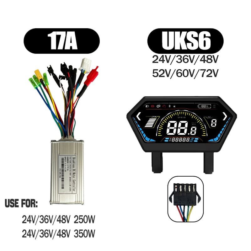 Ebike Sinawave Controller 36V/48V 17A/26A/30A with S966 NFC Display For 250W-1000W Electric Bicycle Conversion Parts E-scootor