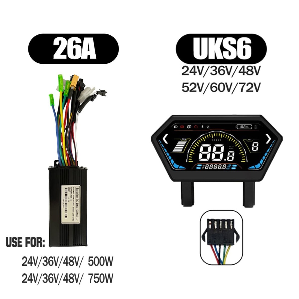 Ebike Sinawave Controller 36V/48V 17A/26A/30A with S966 NFC Display For 250W-1000W Electric Bicycle Conversion Parts E-scootor
