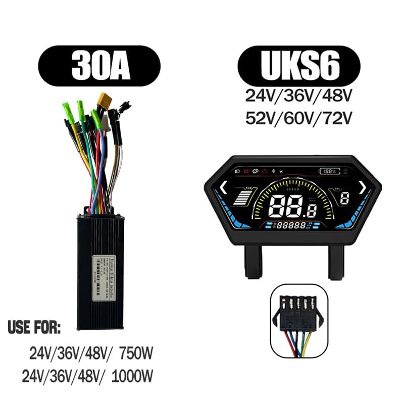 Ebike Sinawave Controller 36V/48V 17A/26A/30A with S966 NFC Display For 250W-1000W Electric Bicycle Conversion Parts E-scootor