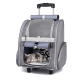 ITEM#50030  Pet Rolling Carrier, Dog Backpack with wheels, Puppies Travel Bag with Wheels, Dog Trolley