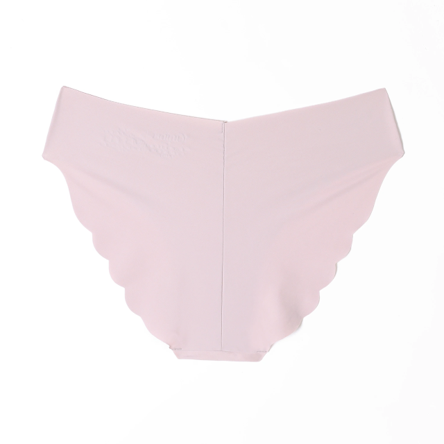 2022 New Style Lady Woman Sexy Fitting Laser Cut Breathable Comfortable High Quality Smooth Seamless Light Polyester Modal Underwear Pink Garment