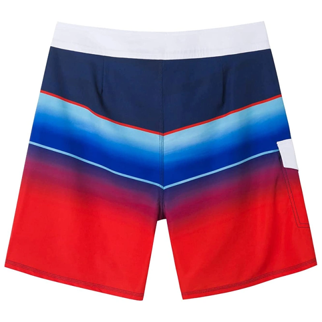 Factory OEM Custom Design Lightweight Quick Dry Mens Summer Beach Swim Surf Board Shorts with Drawstring Closure