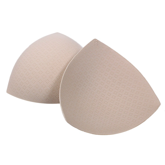 Wholesale Comfortable Detachable Latex Bra Inserts Bra Padding Insert Cup Sports Triangle Bra Cups