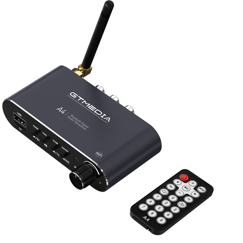 GTMEDIA 4-in-1 Bluetooth 5.1 Receiver Transmitter Low Latency Optical