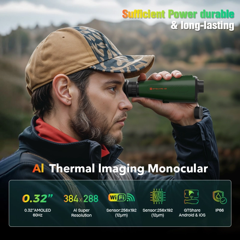 H3 Thermal Imaging Monocular – 384x288 Resolution with AI Super Resolution