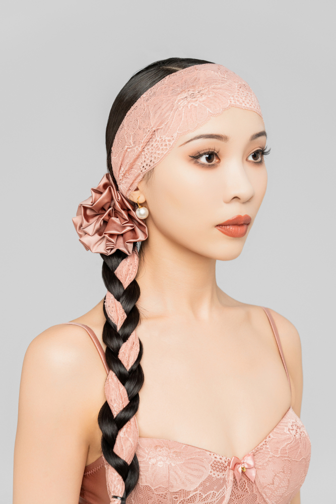 Silky satin Bodysuit （RosePink）