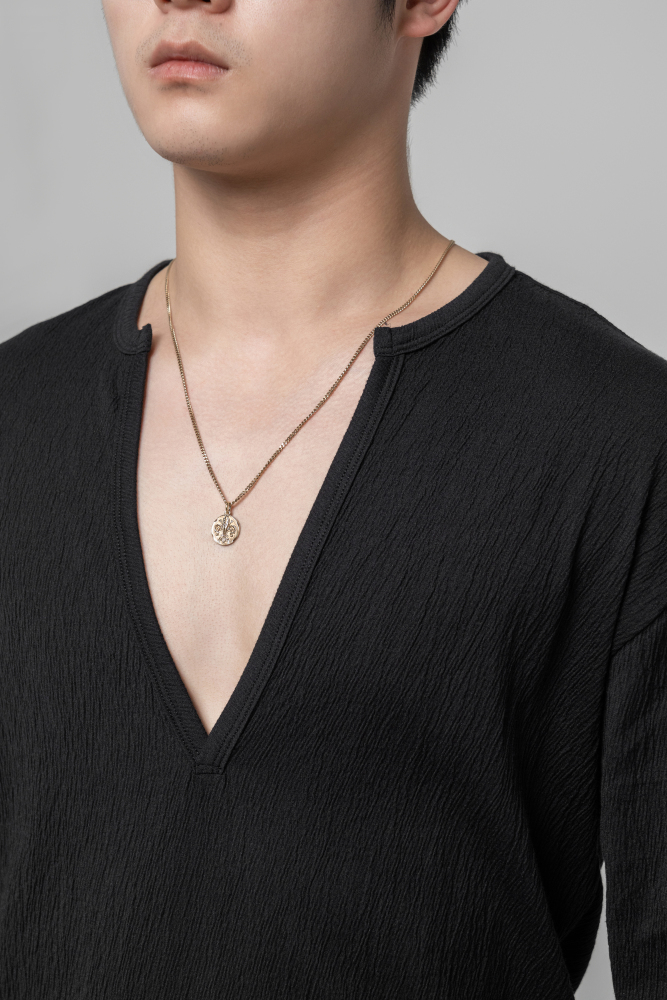 Men's Textured Top (Black)