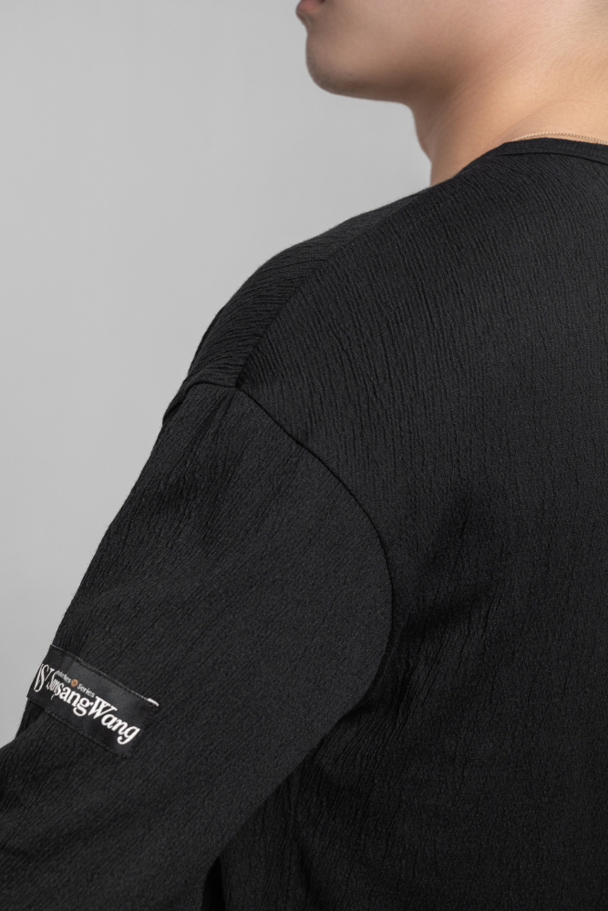 Men's Textured Top (Black)