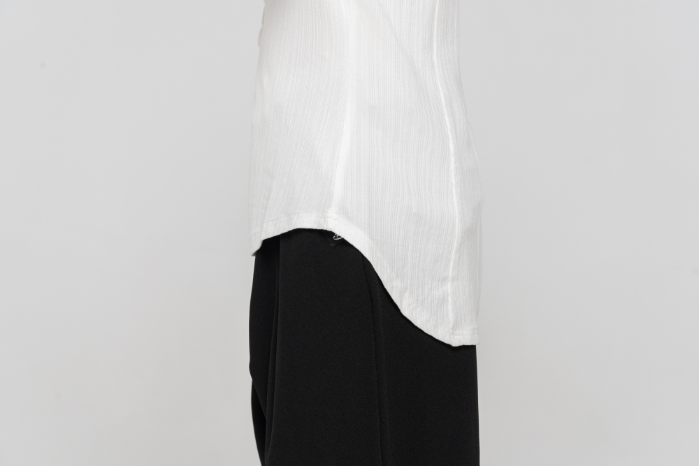 Boy's Beauty Strip Button Top (White)