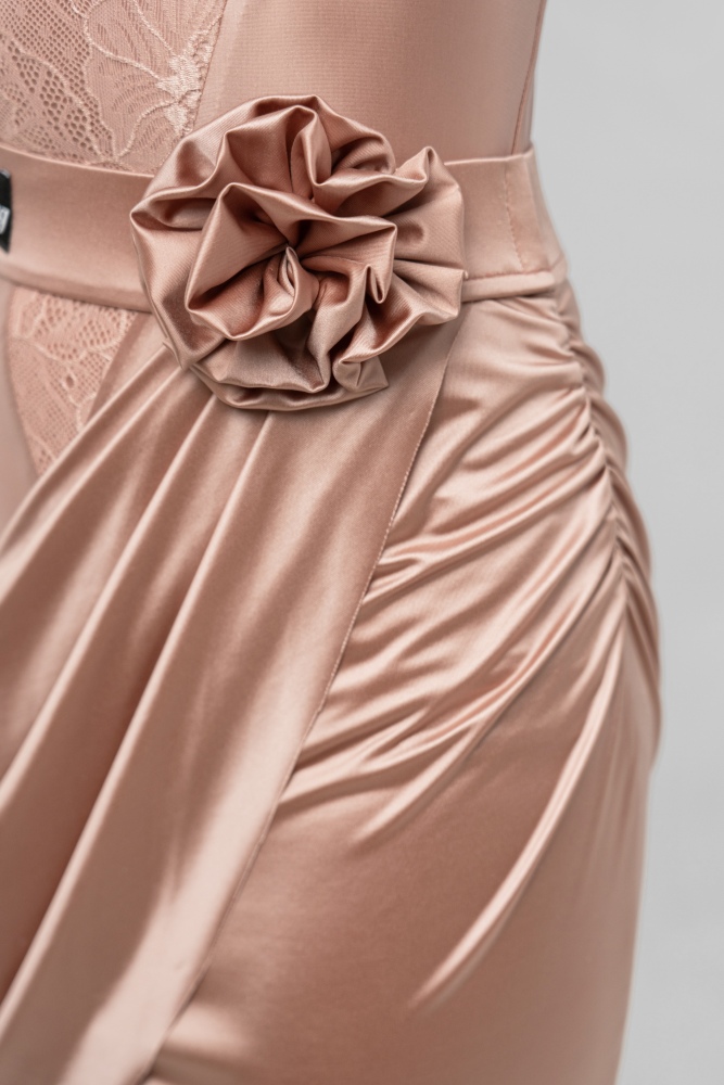 Silky satin Skirt （RosePink）