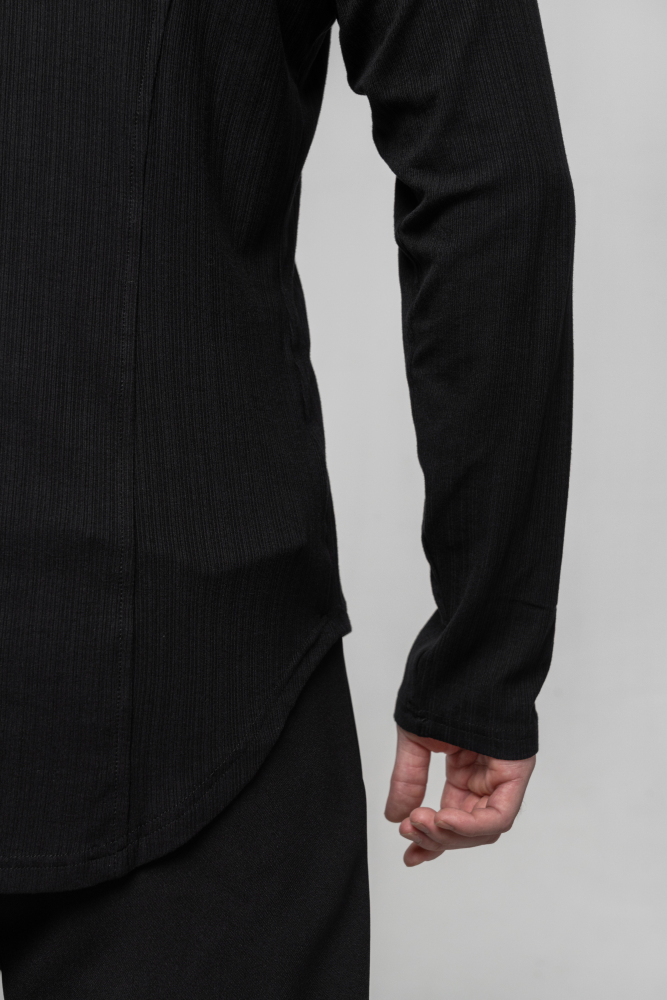 Men's Beauty Strip Button Top (White)