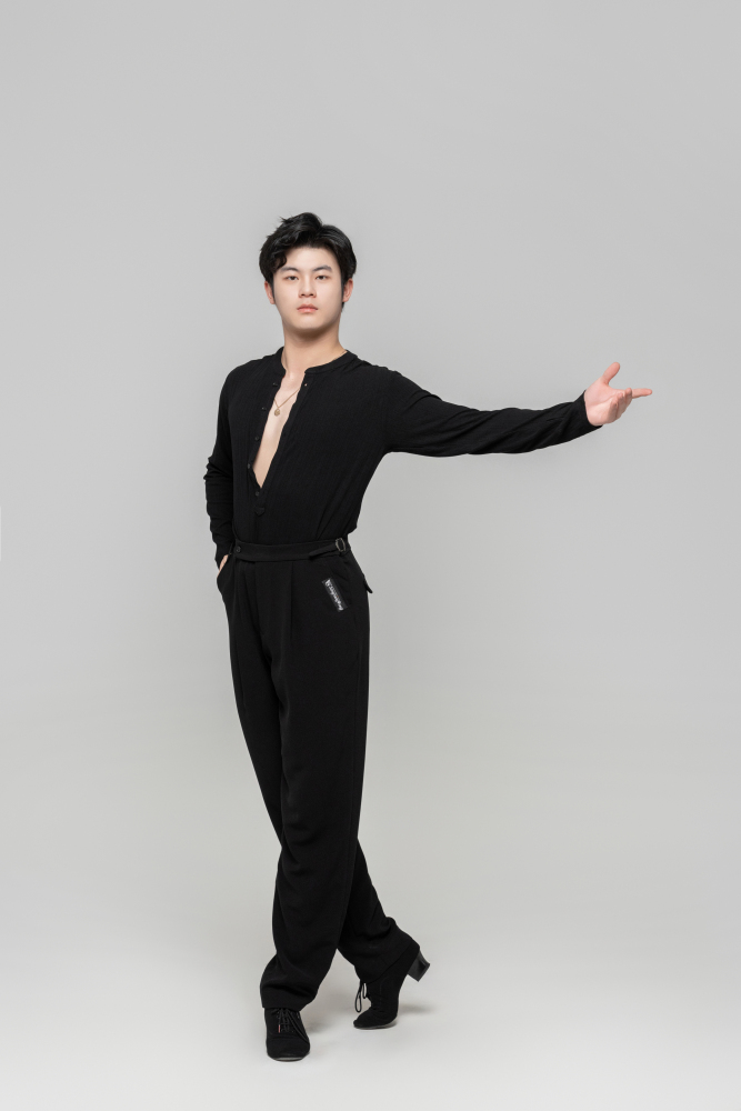 Men's Beauty Strip Button Top (White)