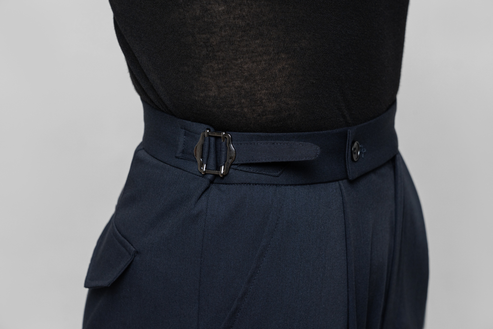 Men's double-rings Cool pants (Navy Blue)