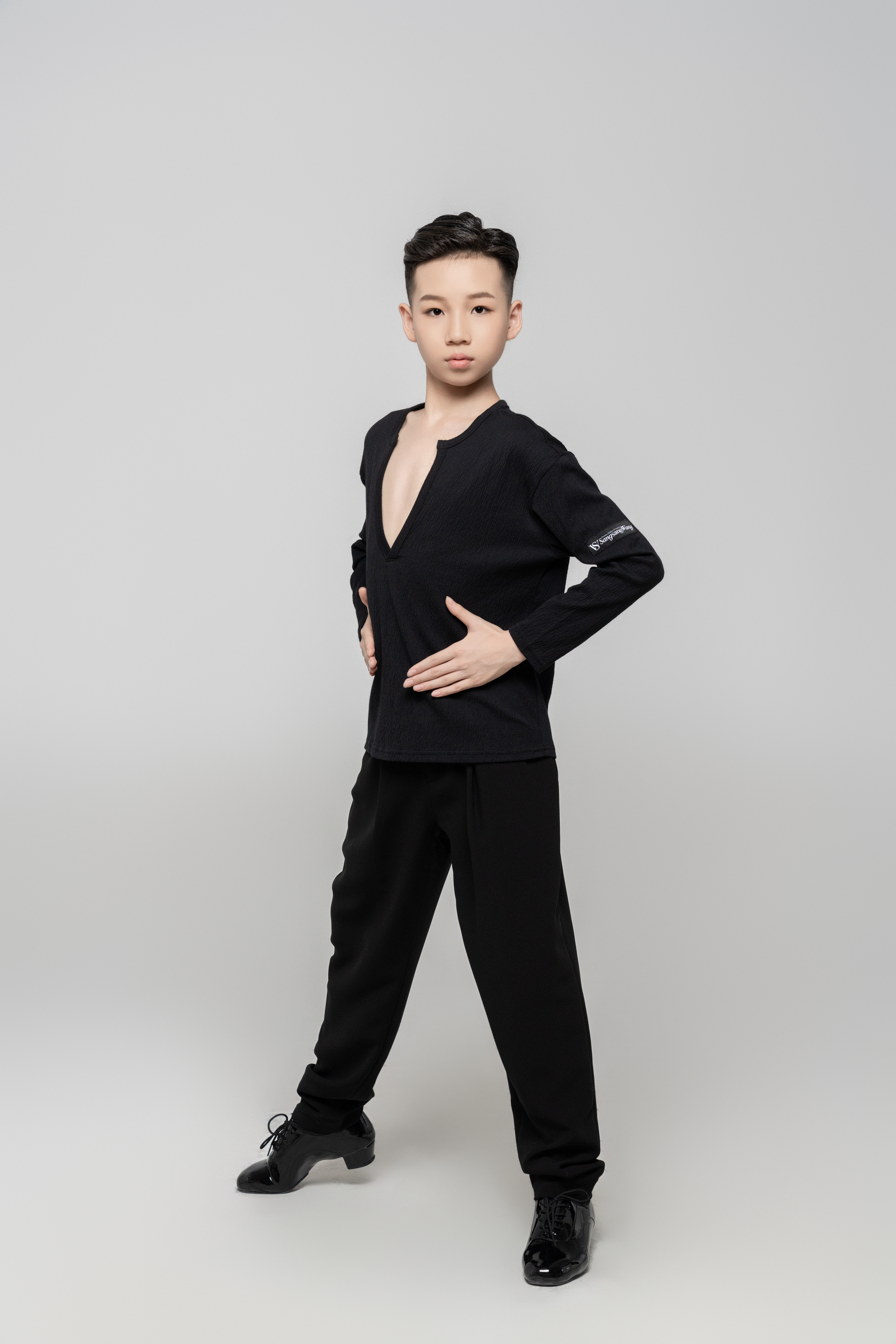 Boy's Textured Top (Black)