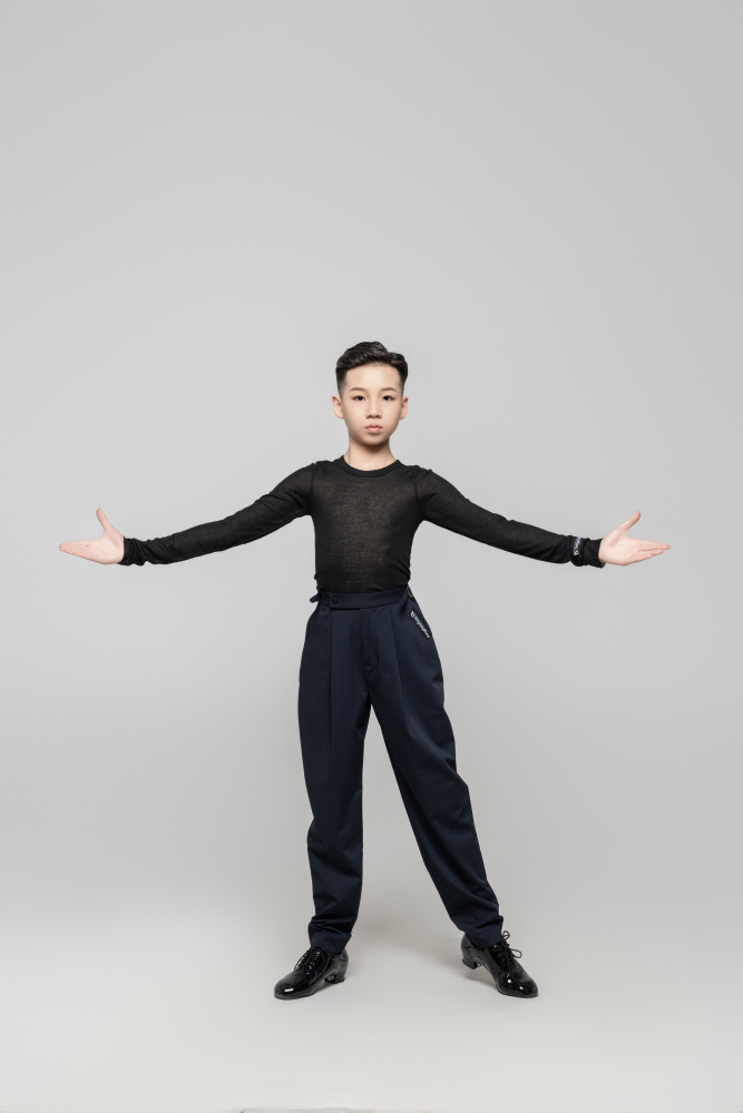 Boy's double-rings Cool pants (Textured Black)