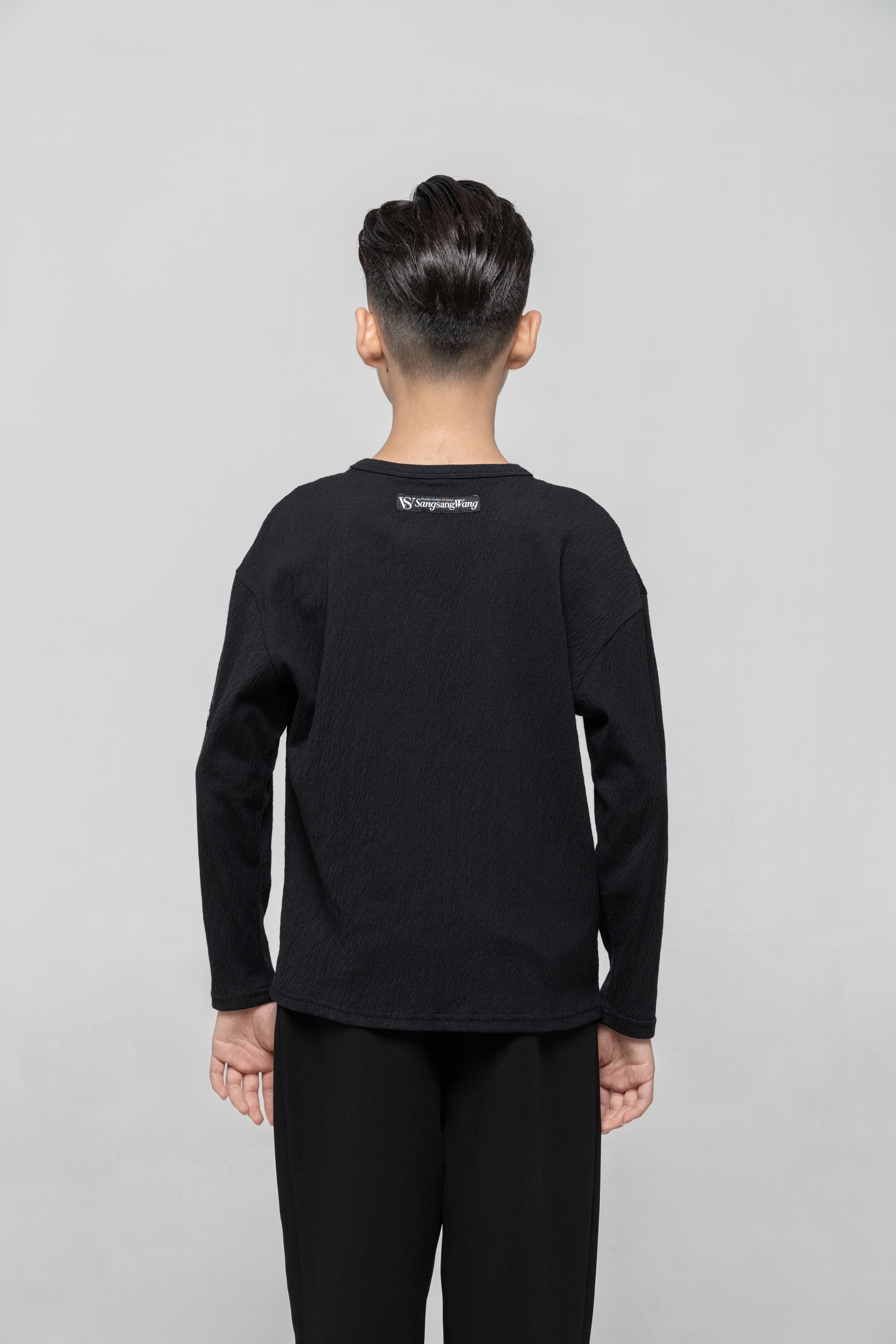 Boy's Textured Top (Black)