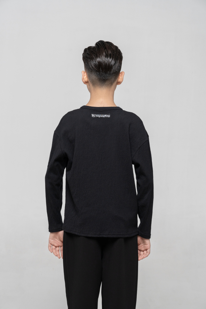 Boy's Textured Top (Black)